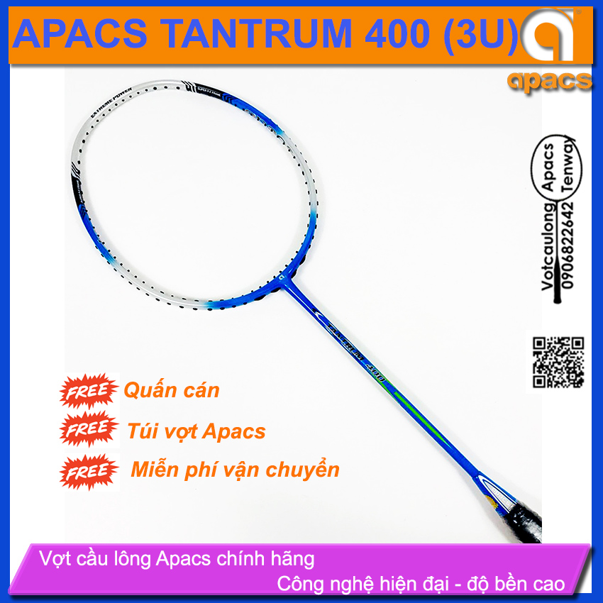 [HCM]Vợt cầu lông Apacs Tantrum 400 (3U)  |  Cân bằng công thủ đập tốt