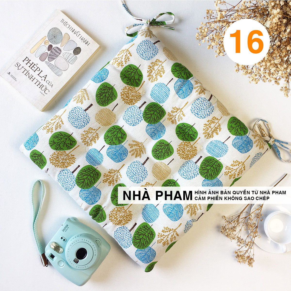 Đệm Vuông Ngồi Bệt PATTERN PHAM (404550cm) (NO1-16)