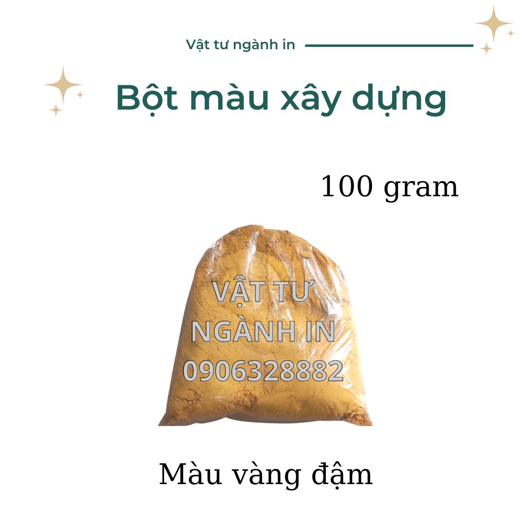 100 gram Bột màu xây dựng pha vôi quét tạo màu trên gạch vỉa hè chậu cây