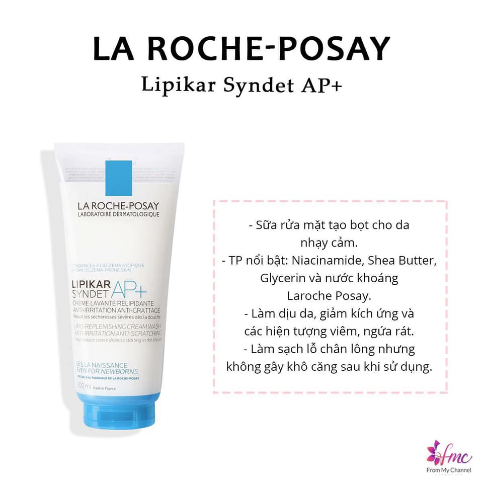 Sữa Rửa Mặt La Roche Posay Lipikar Syndet Ap+ Dành Cho Các Làn Da Siêu Nhạy Cảm 200Ml