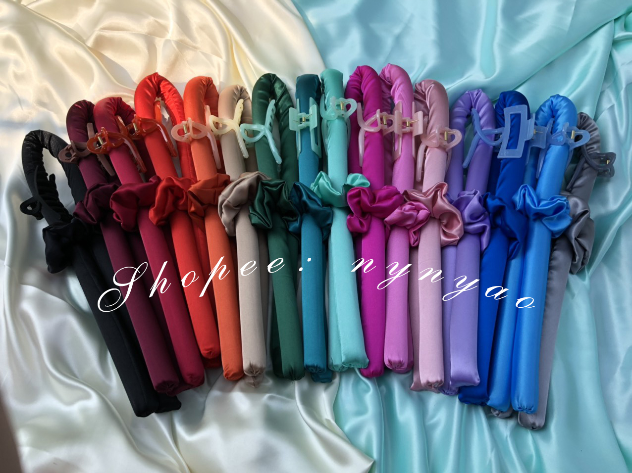 Thanh cuốn tóc xoăn loại lớn – flexirod (tặng 2 scrunchies)