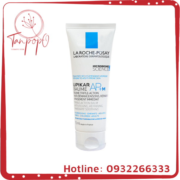 Kem dưỡng giảm ngứa mẩn đỏ La roche posay Lipikar Baume AP+ 75ml