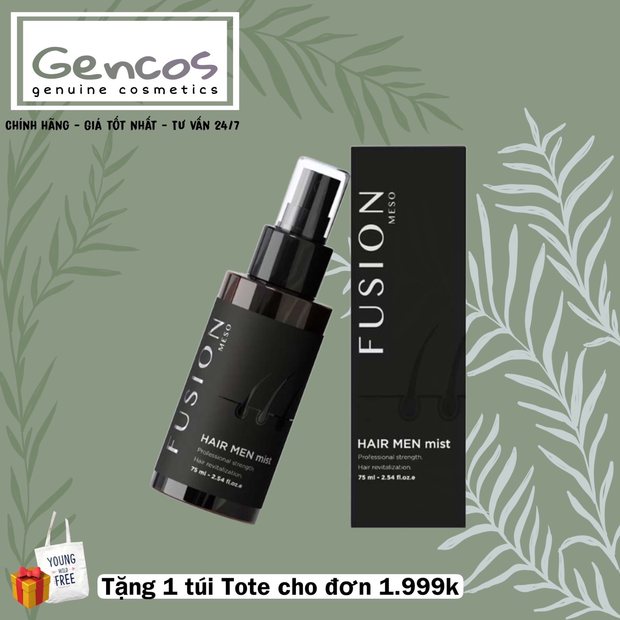 Xịt Dưỡng Tóc Fusion Meso Hair Mist Giúp Mọc Tóc 75ml