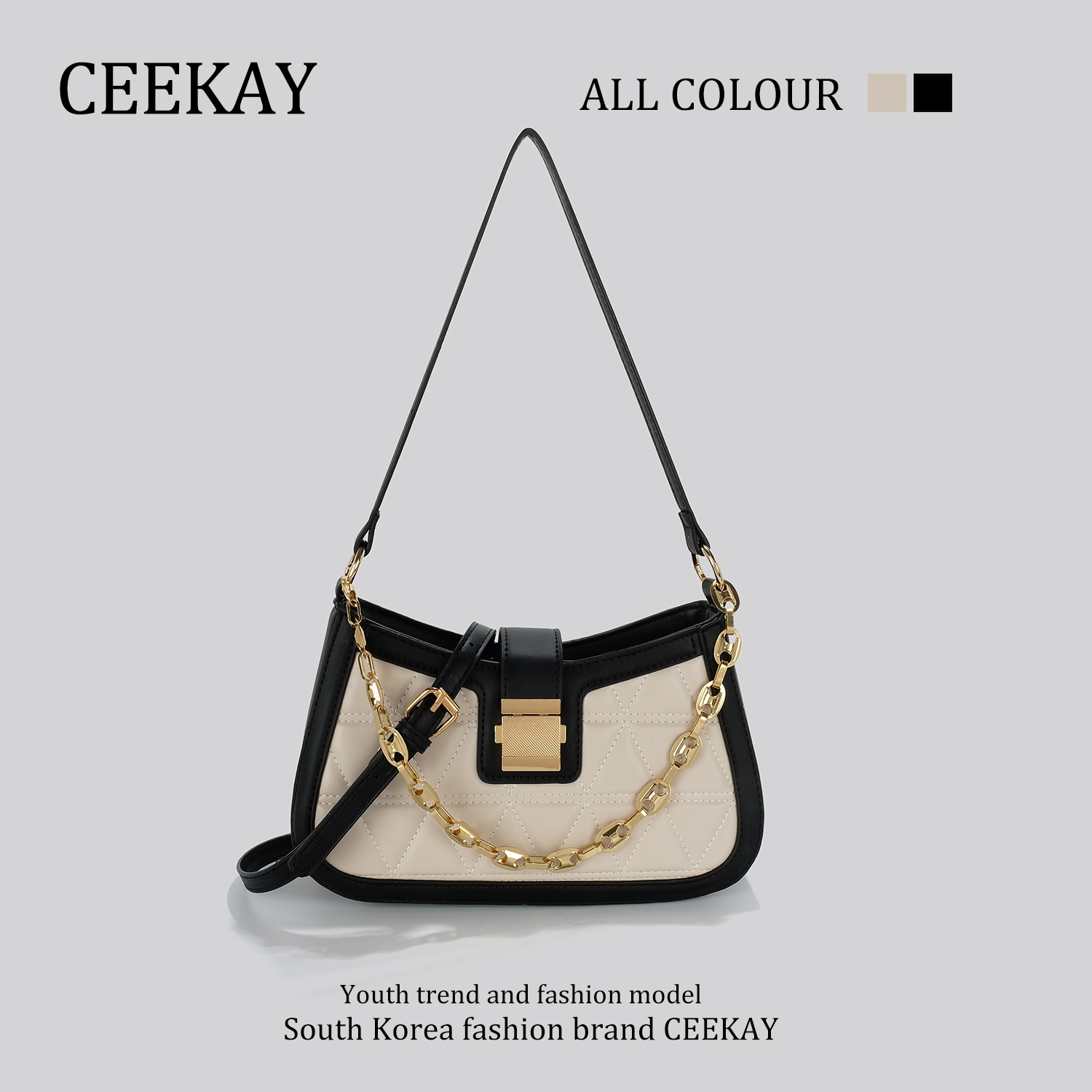 CEEKAY genuine French stick underarm bag high-grade texture niche design bag female 2023 new one-sho