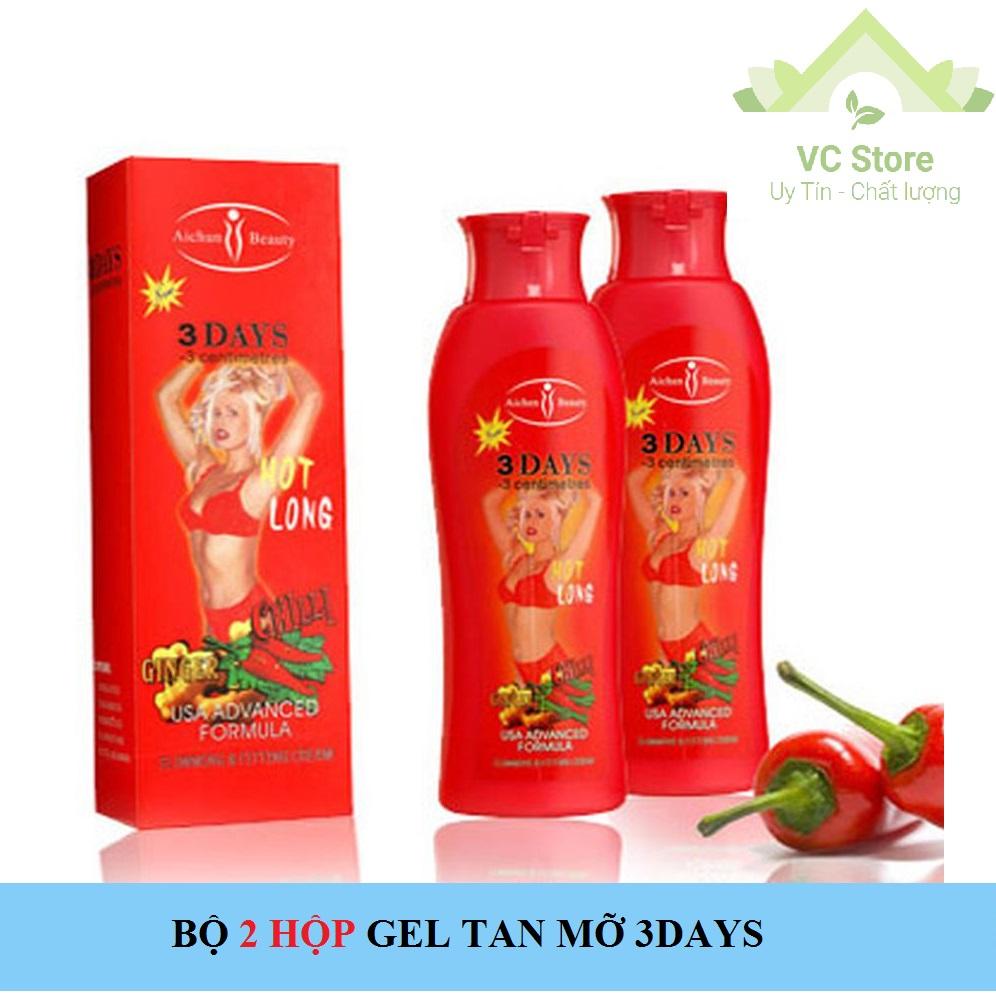 [Hcm]Bộ 2 Hộp Gel Tan Mỡ Bụng 3 Days 200Ml