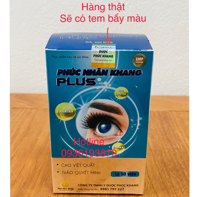 Phúc Nhãn Khang Plus Giúp Bổ mắt sáng mắt mỏi mắt lão hoá mắt