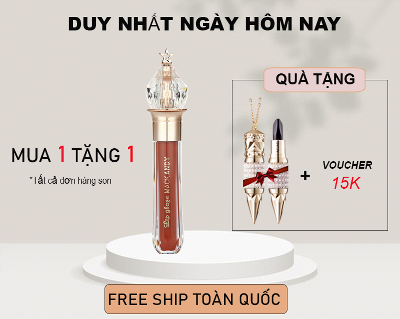 (FREE SHIP TOÀN QUỐC) SON KEM LÌ Mack AnDy Vương Miệng Pha Lê Bền Màu Siêu chuẩn không lo trôi son (tặng quà trên mỗi đơn hàng)