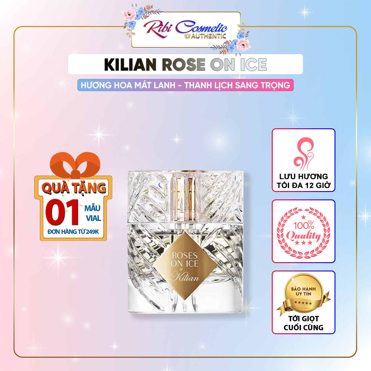Mẫu thử nước hoa Kilian Roses On Ice - Vẻ đẹp Quyến rũ nhưng Lạnh Lùng Băng giá - Siêu Phẩm 2020
