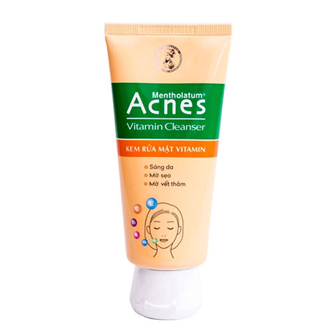 Kem Rửa Mặt Acnes Vitamin Cleanser – Hỗ Trợ Giúp Làm Sáng Da Tăng Cường Phục Hồi Là Da Sau Mụn Giúp Hỗ Trợ Làm Mờ Sẹo Và Mờ Vết Thâm Nám Mang Lại Làn Da Mịn Màng