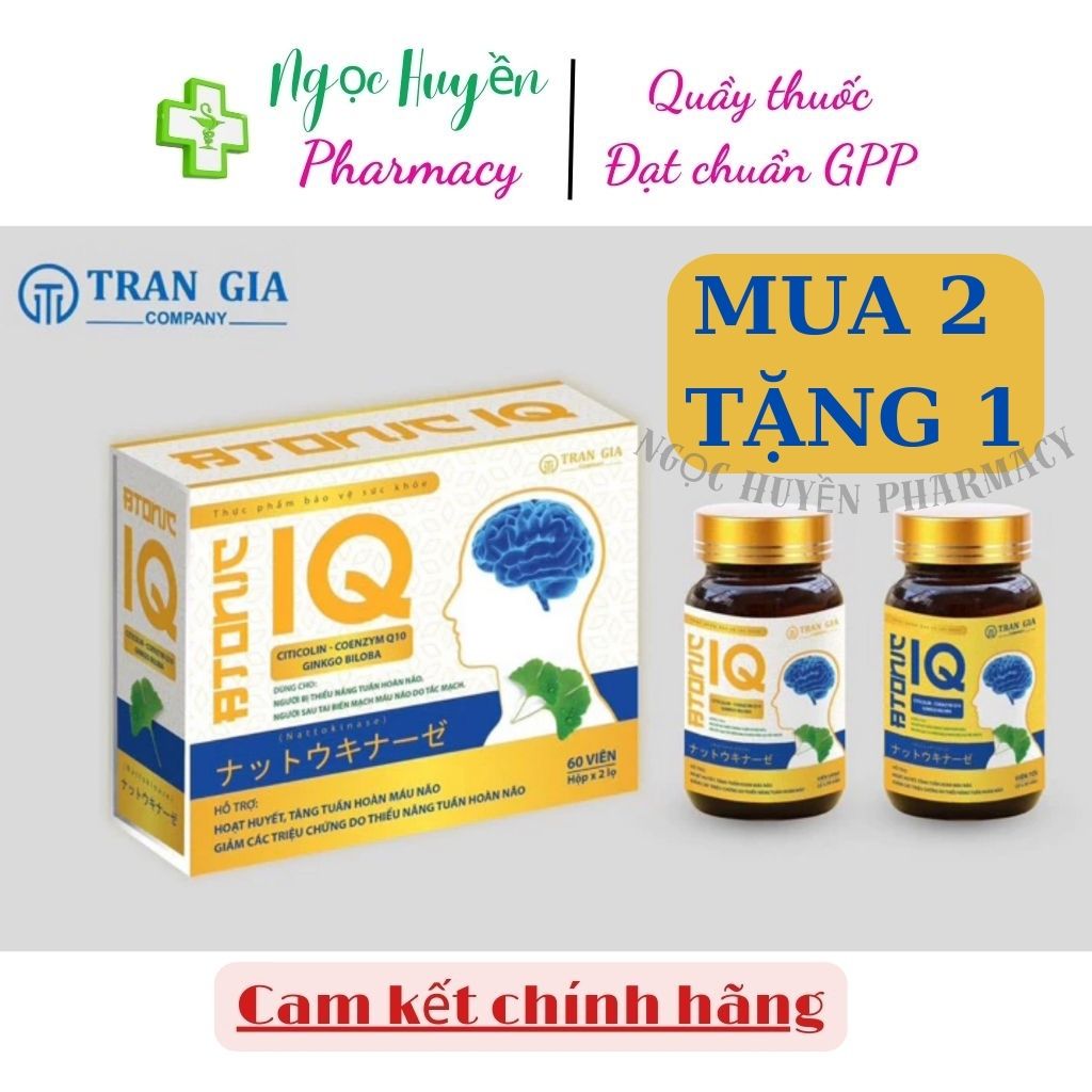 [MUA 2 TĂNG 1] BTONIC IQ Hỗ trợ hoạt huyết tăng cường tuần hoàn máu não  Thực Phẩm Bổ Não Chống Đột 
