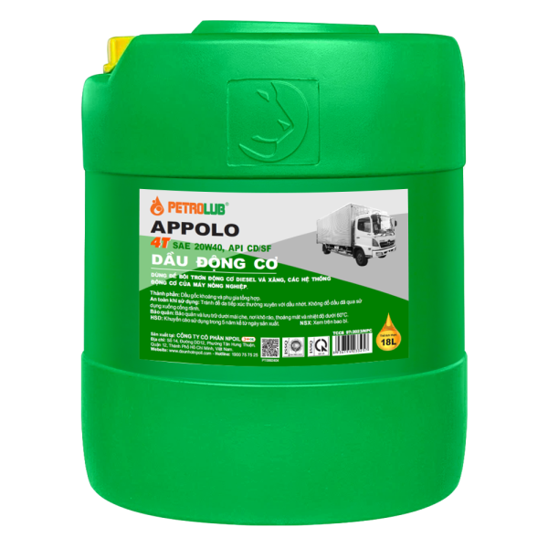 Dầu động cơ tải tàu PETRO APPOLO 40 - API CD/SF - 20W40 - 18L