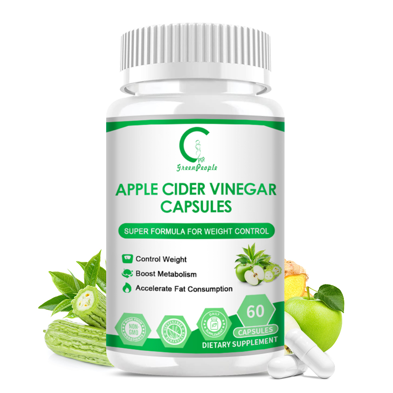 GPGP GreenPeople Viên nang giấm táo hữu cơ để giảm cân trao đổi chất tiêu hóa tự nhiên và giải độc