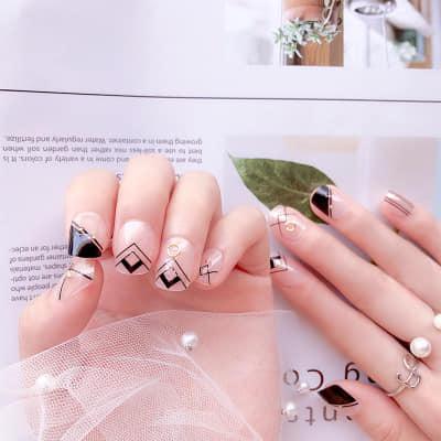 Hộp 24 Móng Tay Giả Nail Giả Móng Giả A7 (Kèm Keo Dán)