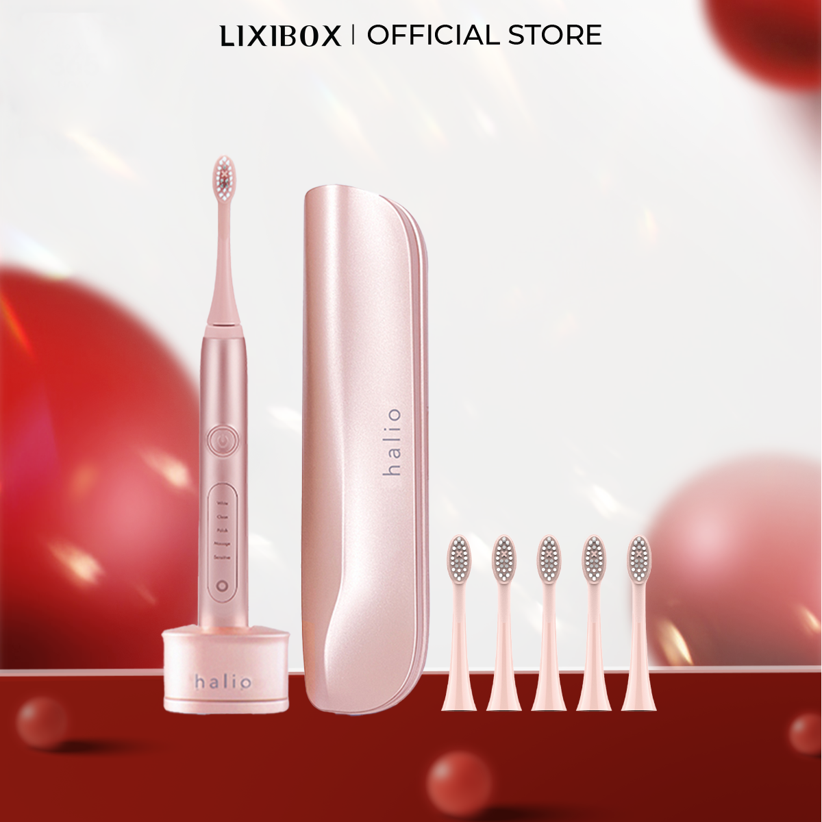 Bàn Chải Điện Halio Sonic Whitening Toothbrush Pro - Màu White Kèm Hộp Đựng