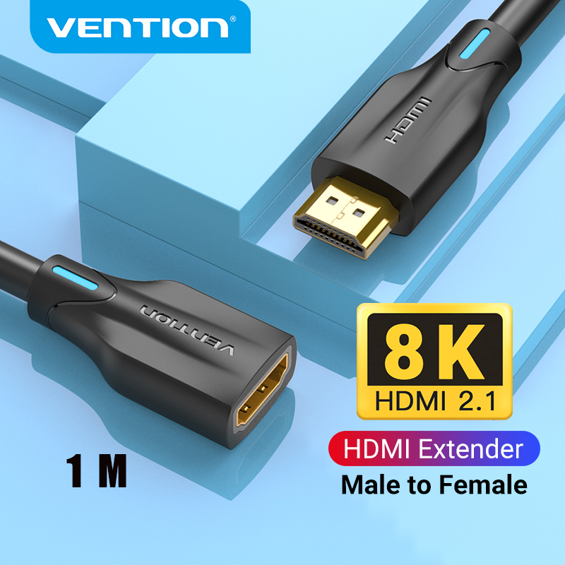 Vention Dây nối dài HDMI 2.1 4K High speed 48Gbps Male to Female Connector HDMI 2.1 Cable for PS4 HD