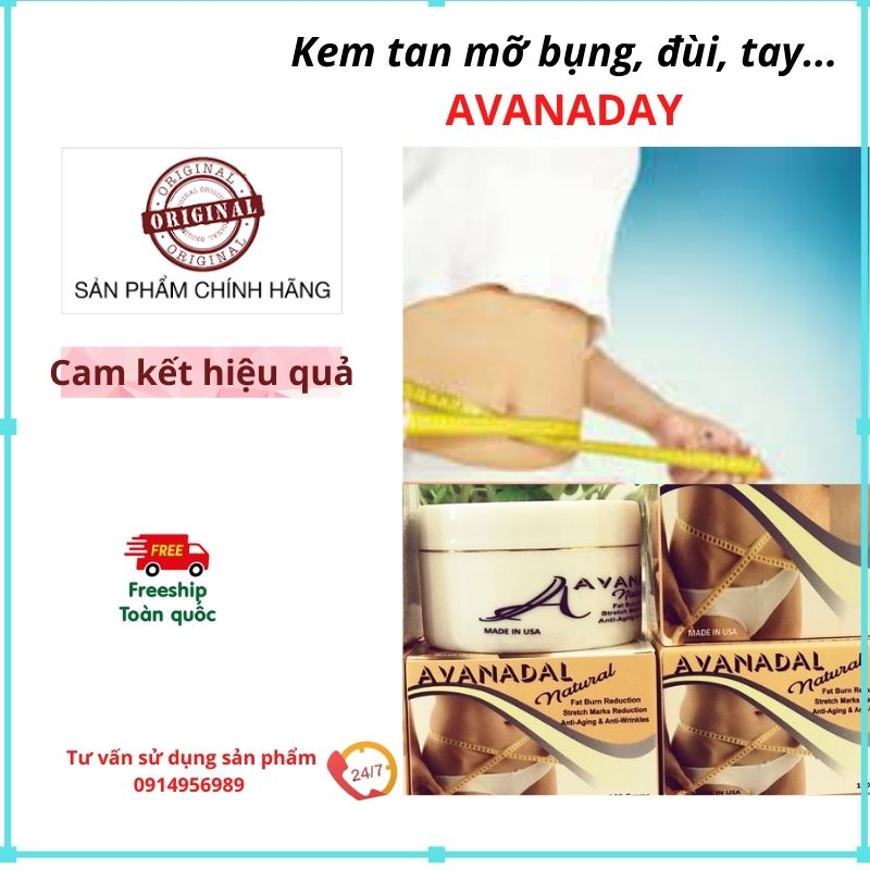 Kem Tan Mỡ Avanaday 250G Giảm Mỡ Bụng Đùi Bắp Tay Chân Nọng Cằm Sau 7 Ngày