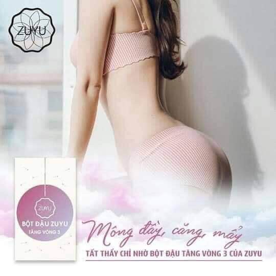 Bột Đậu Zuyu Tăng Vòng 3 + Tặng Kèm Thước Đo + Mặt Nạ Rwine Beauty ( Chính Hãng ⭐️ )