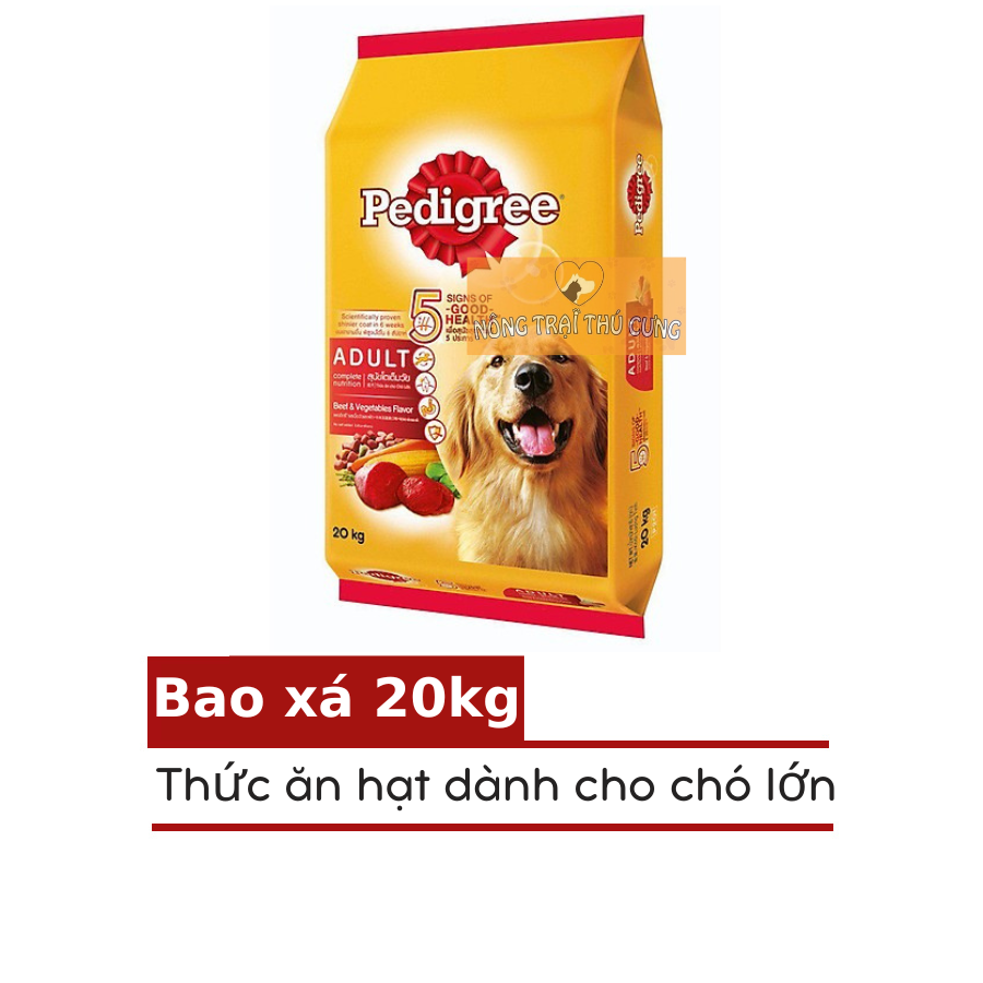 [BAO XÁ 20KG] Hạt Pedigree Cho Chó Trưởng Thành Vị Bò - [Nông Trại Thú Cưng]