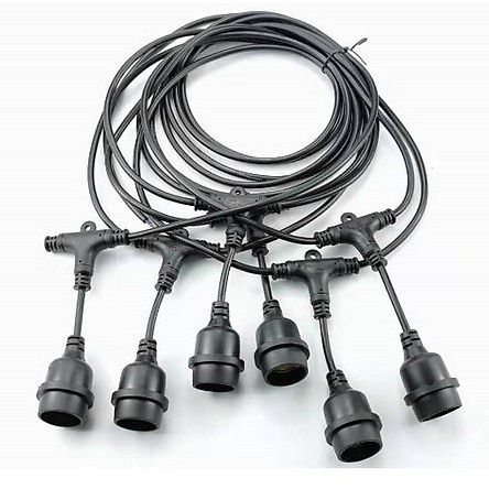 Dây đèn trang trí ngoài trời chống nước 10m 15 đui 5m 10 đui 10m 20 chui