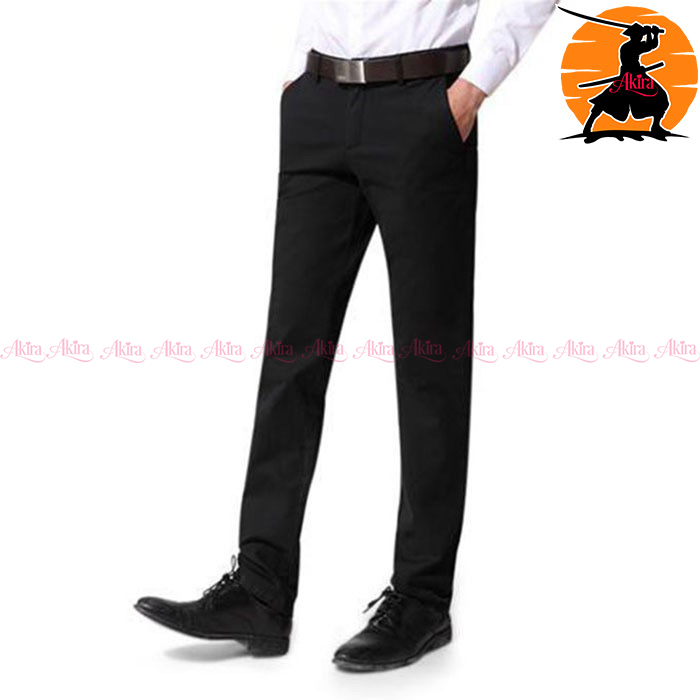 Quần tây nam công sở trung niên đẹp vải không phai Quần âu nam đen ống đứng Quần âu nam trung niên ố