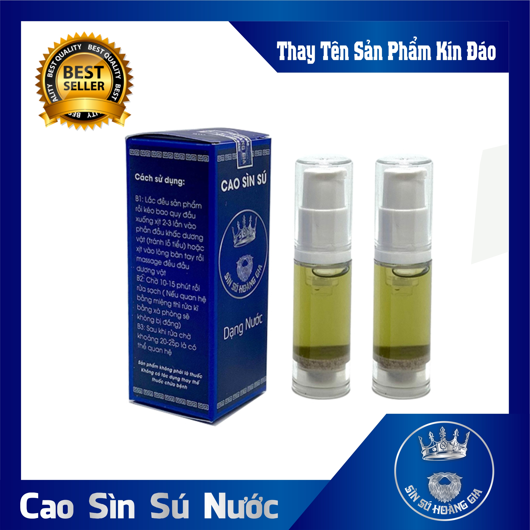 Cao Sìn Sú Nước Xịt Giọt Không Tắc - Sìn Sú Hoàng Gia Sd 50 - 60 Lần [Thay Tên Kin Đáo]