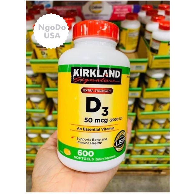 [HCM]Viên Uống Vitamin D3 2000Iu Kirkland 600 Viên