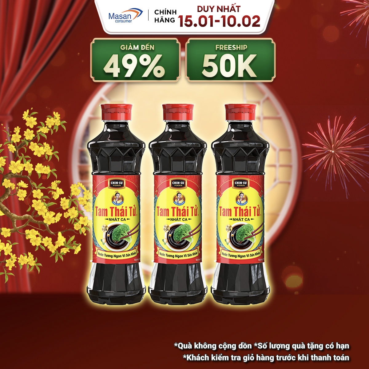 Combo 3 Nước Tương Tam Thái Tử Nhất Ca 650ml