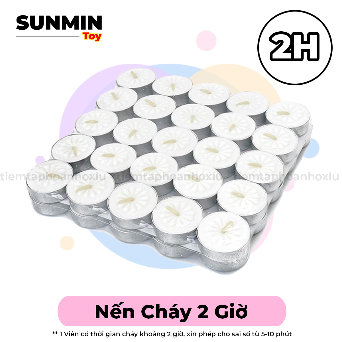 Sáp Nến Thơm Phòng Hình Bông Hoa Không Khói An Toàn Sức Khoẻ - Nến Viên Chơi Đồ Nấu Ăn
