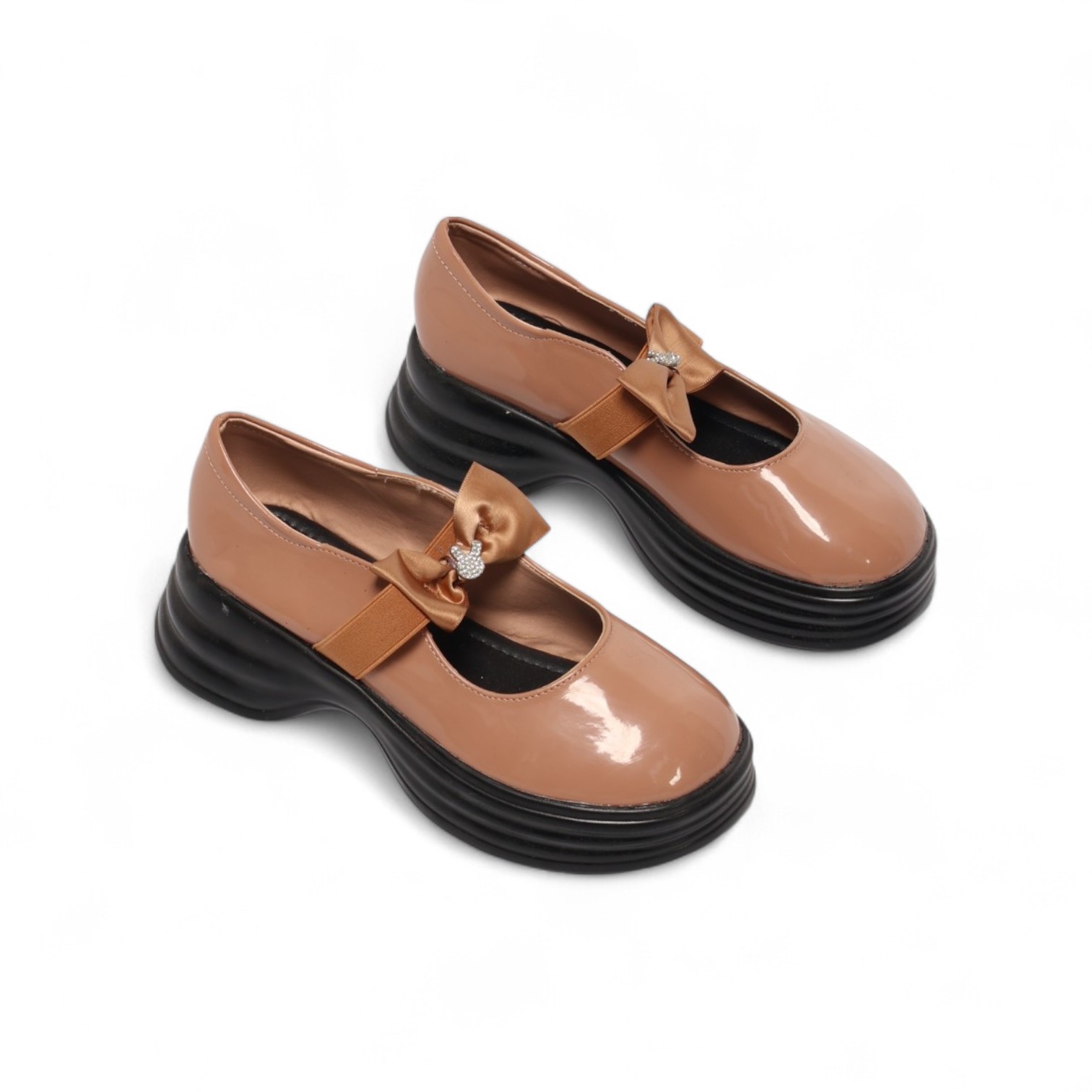 Giày Cao Gót Oxford 5cm Quai Ngang Phối Nơ [Form to hạ 1 size] Pixie H294