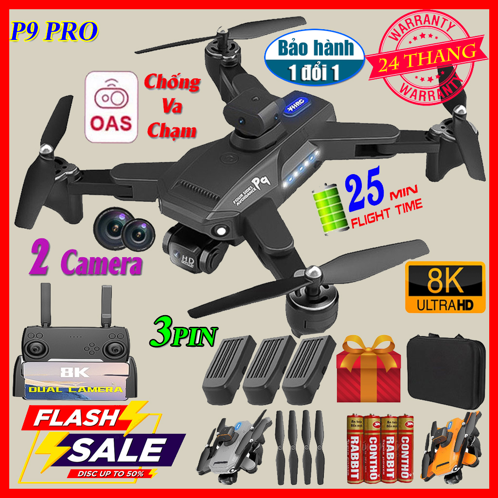 Laycam điều khiển từ xa Drone P9 Pro G.P.S - Flaycam - Drone mini - Flycam có camera  - Lai cam - Fly cam giá rẻ - Playcam - Phờ lai cam - Fylicam - Play camera chất hơn s91 sjrc f11s 4k pro mavic 3 pro drone p8 k101 max