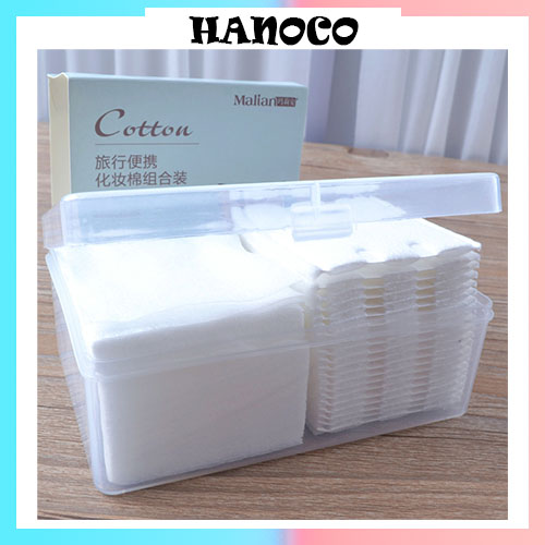 Hộp Bông Tẩy Trang Tiện Lợi 100% Cotton 120 Miếng (100 Miếng Mỏng+20 Miếng Dày) Chất Bông Mềm Mịn Tẩy Trang Cực Kì Hiệu Quả (Kèm Hình Thật) Btt02