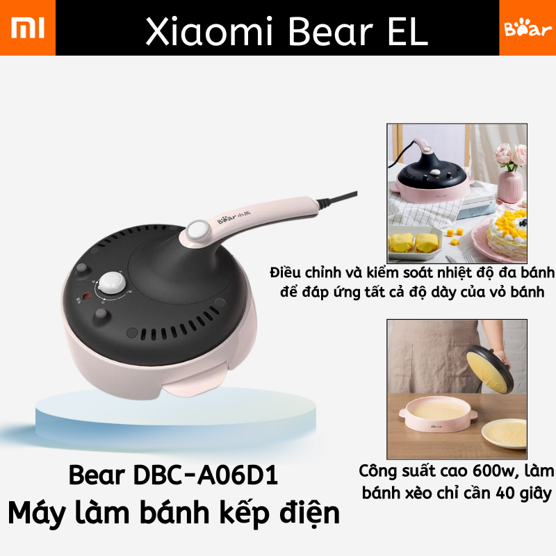 Máy làm bánh crepe bánh cuốn bánh tráng cao cấp BEAR DBC-C06E1 -Xiaomi Bear EL