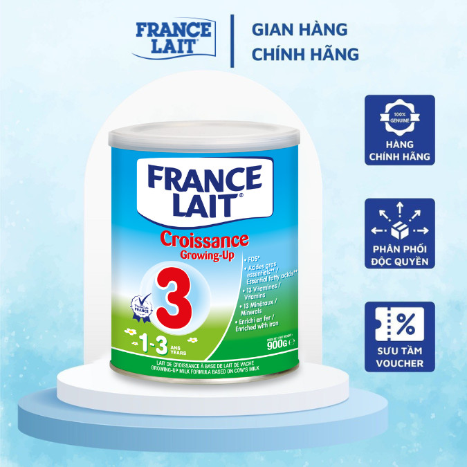 sữa FRANCE LAIT số 3-900gr. Hàng chính hãng nhập khẩu tại pháp. sản phẩm chính hãng