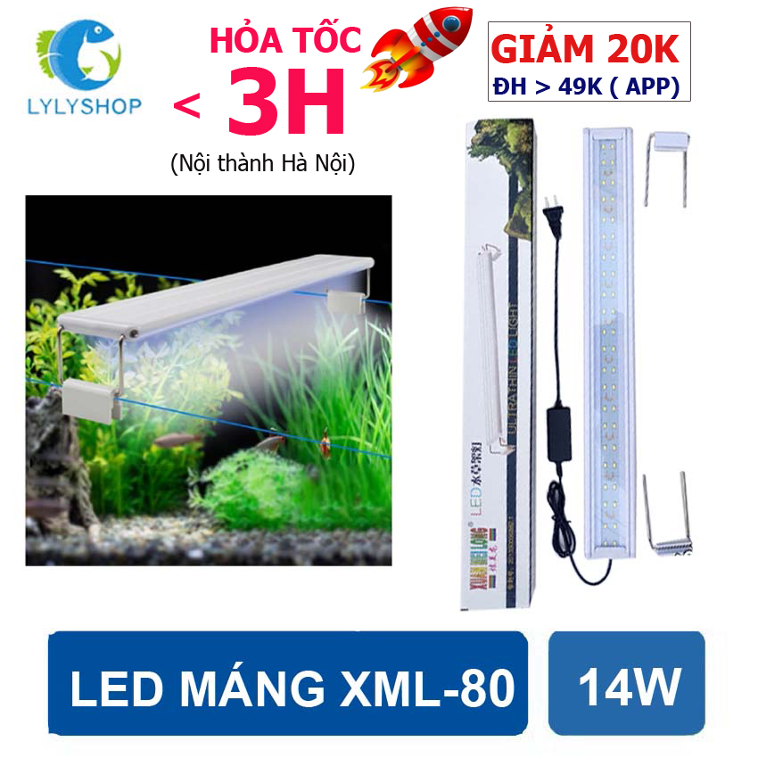 Đèn bể cá 80cm XML-80 công suất 14W cho hồ cá 80 - 90 cm ánh sáng trắng cao cấp