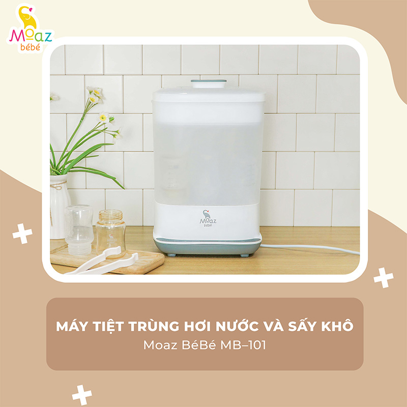 Moaz BéBé mb101 máy tiệt trùng hơi nước và sấy khô bảo hành vàng chính hãng 12 tháng