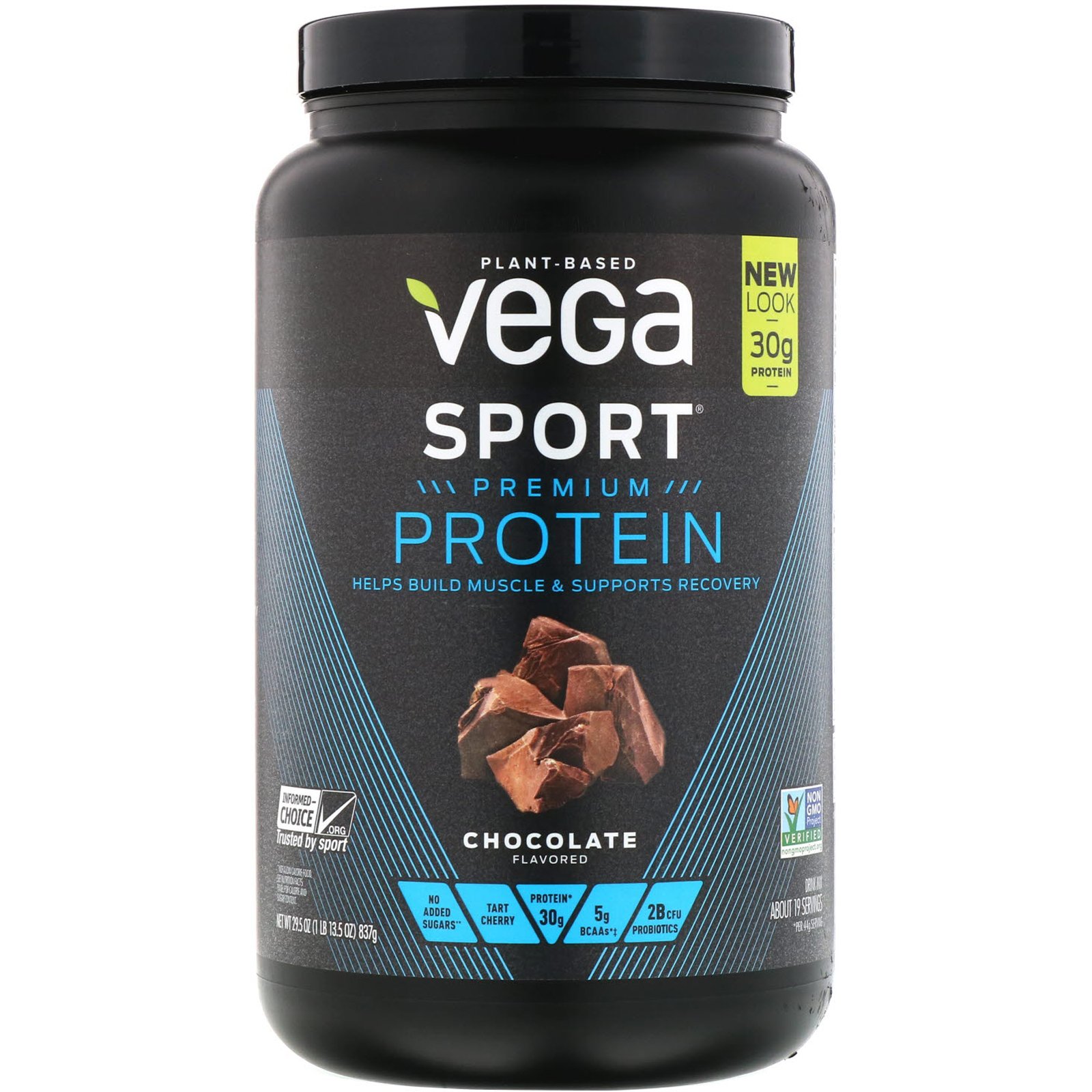 Bột Đạm Thực Vật Tăng Cơ Vega Sport Protein Chocolate 837G