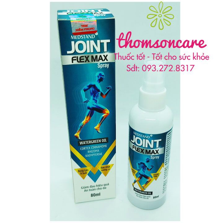 Bình Xịt Giảm Đau Thể Thao Cơ Chấn Thương Bong Gân Joint Flex Max - Chai Dạng Xịt Tiện Dụng Lọ 80Ml