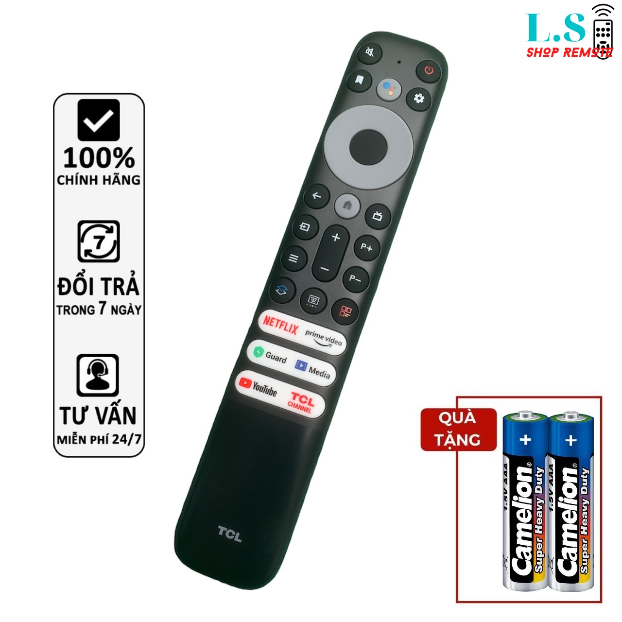 Điều khiển tivi TCL giọng nói Android 4k Qled Chính hãng mới 100% các model L40S66A 55Q726 50Q726 65