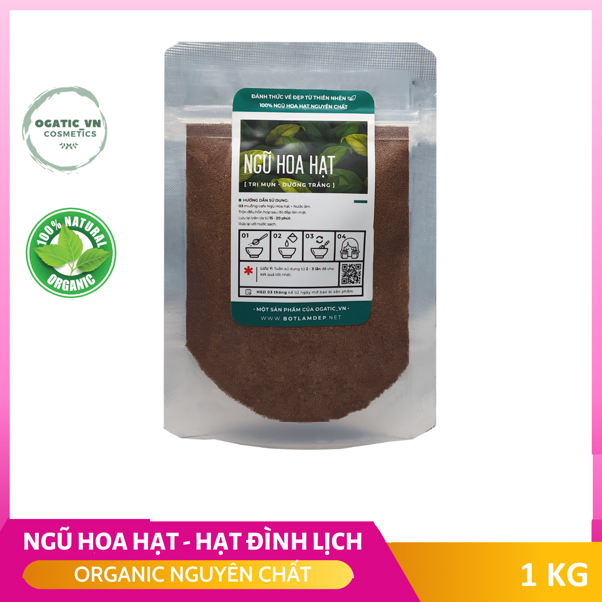 [HCM]1KG Hạt ngũ hoa Organic ( ngũ hoa hạt hạt đình lịch) – Handmade B1.001c