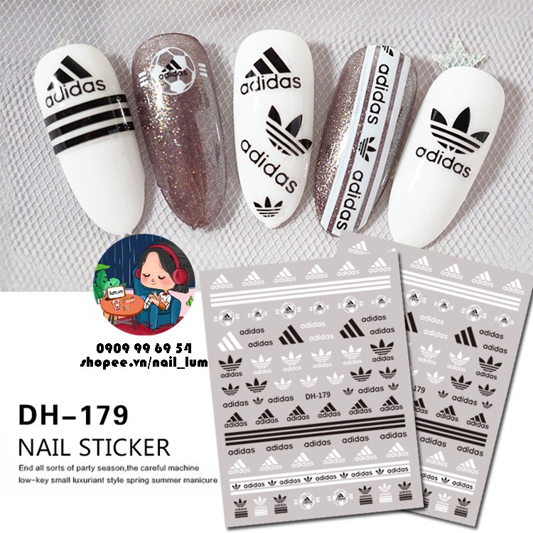 [Hcm][Video Thực Tế] Nail Sticker - Dán Móng Tay Dh179 A Di Das