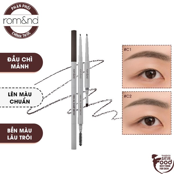 [Han All Line] Chì Kẻ Mày Nét Mảnh 3 Trong 1 Cho Đôi Chân Mày Hoàn Hảo Sắc Nét Romand Han All Sharp Brow