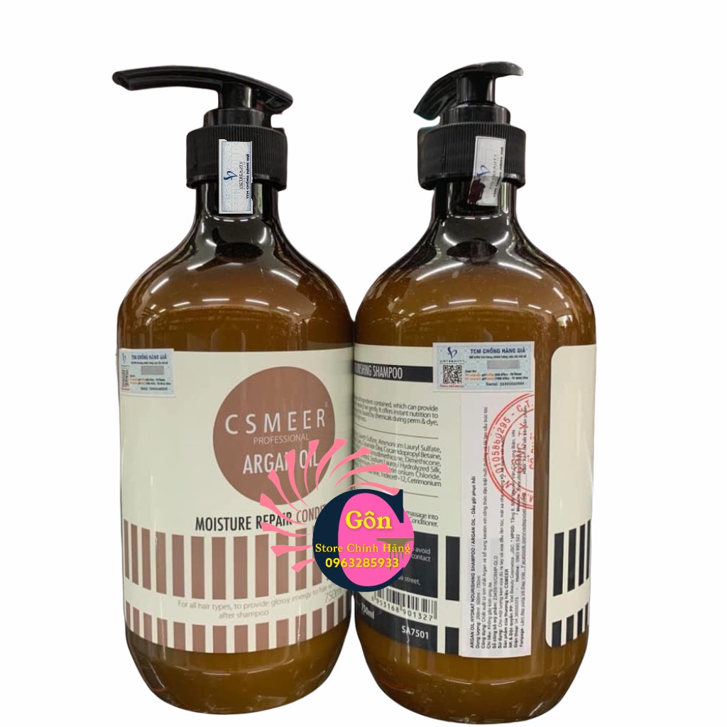 Dầu Gội/Xả Csmeer Argan Oil 750Ml X 2 - Chính Hãng