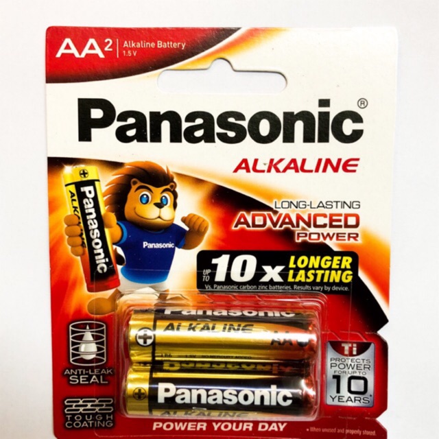Vỉ 2 Viên Pin Tiểu / Pin AA Panasonic alkaline 1,5V