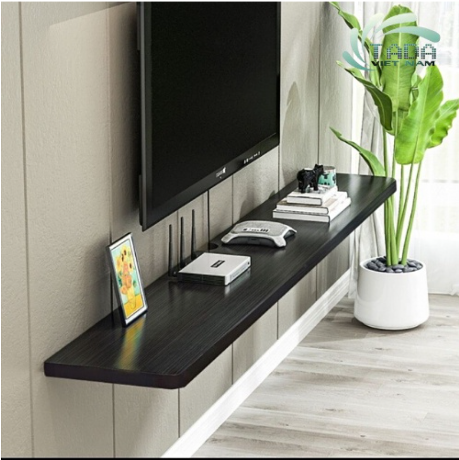 Kệ tivi treo tường thanh ngang đơn giản đa năng để đồ trang trí phòng khách chất liệu gỗ MDF phủ melamin TADA-ZPTT10