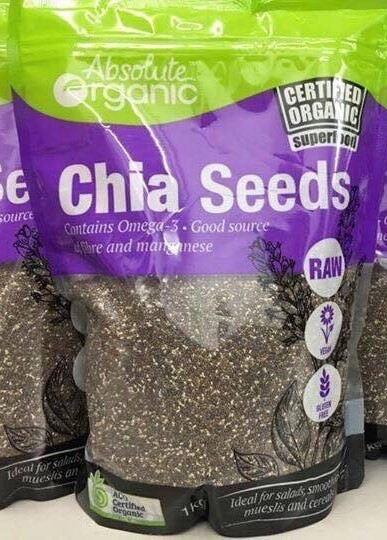[HCM]Hạt chia Úc Absolute Organic Chia Seeds gói 50gr . Cung cấp chất xơ hỗ trợ tiêu hóa lượng Omega-3 cao hỗ trợ thần kinh và phát triển trí não tốt cho phụ nữa mang thai.
