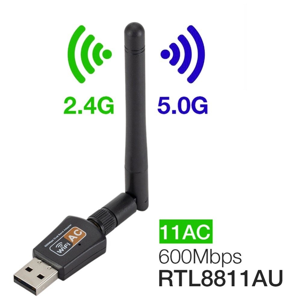 USB Thu Phát Wifi 600Mbps 1300Mbps Băng Tần Kép 5G 2.4G Tốc Độ Cao cho PC máy tính Laptop hư Card Wi