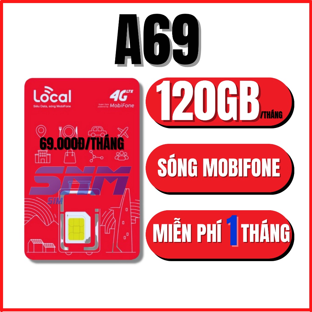 [ TẶNG 1 TỶ GB INTERNET ] Sim 4G Mobifone KHÔNG GIỚI HẠN TỐC ĐỘ Nghe Gọi Miễn Phí Sky59 Sky89 Local 