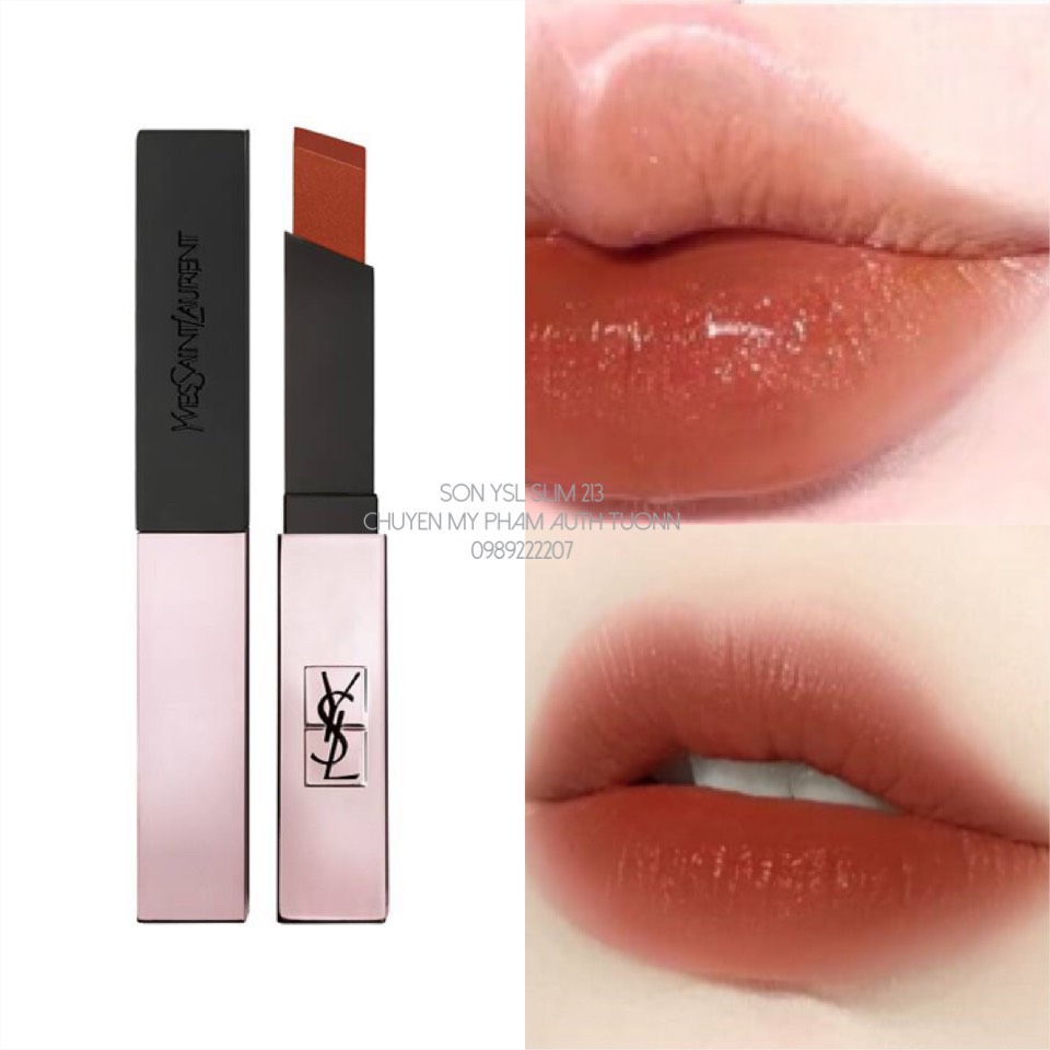 Son Ysl Slim Vỏ Hồng 213 No Taboo Chili – Cam Cháy New 2020