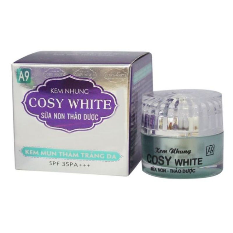 [HCM]KEM NHUNG COSY WHITE SỮA NON THẢO DƯỢC KEM MỤN THÂM TRẮNG DA MỜ SẸO GIẢM NHỜN LÀM DỊU DA A9 (18G)