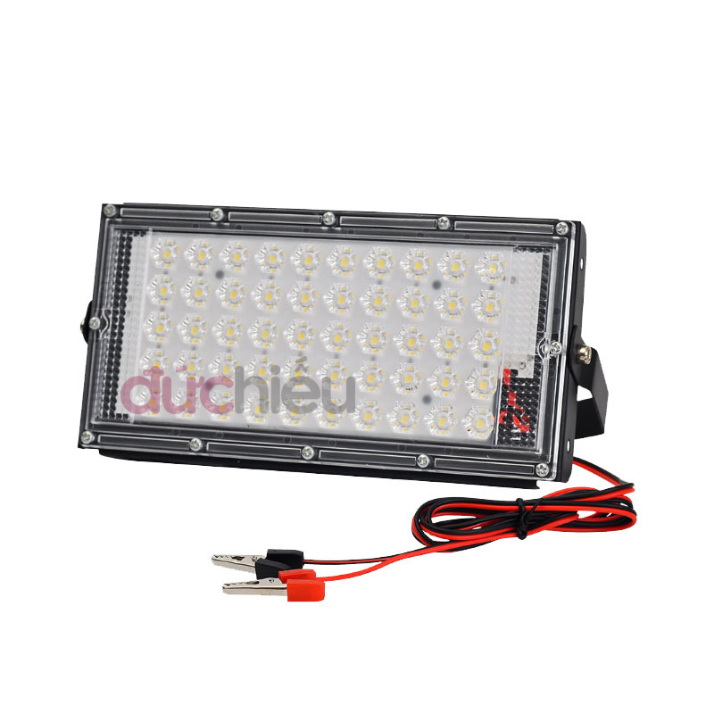 [ BH 06 tháng ] Bóng đèn LED kẹp bình 12v dùng bình ắc quy 20w 30w 50w 80w100w - Đức Hiếu Shop
